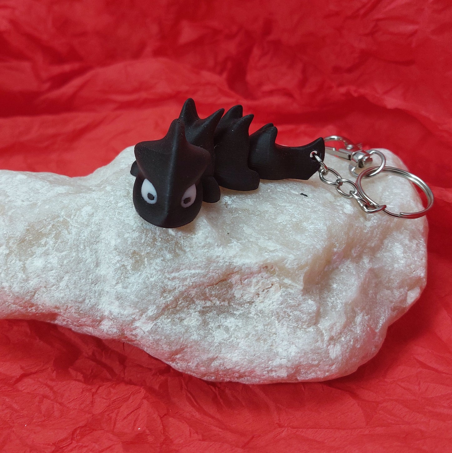 Mini Dragon Keychain – Flexible, Colourful & Eco-Friendly Fantasy Friend (6cm)