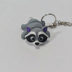 Raccoon Keychain – Colourful & Flexible 3D Printed Pocket Pal (8cm)