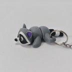 Raccoon Keychain – Colourful & Flexible 3D Printed Pocket Pal (8cm)