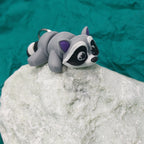 Raccoon Keychain – Colourful & Flexible 3D Printed Pocket Pal (8cm)