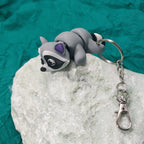 Raccoon Keychain – Colourful & Flexible 3D Printed Pocket Pal (8cm)