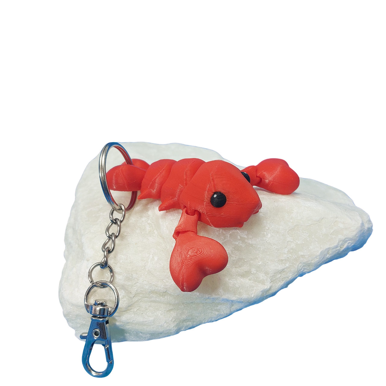 Flexible Lobster Keychain – Colourful Mini Ocean Toy (6cm)1