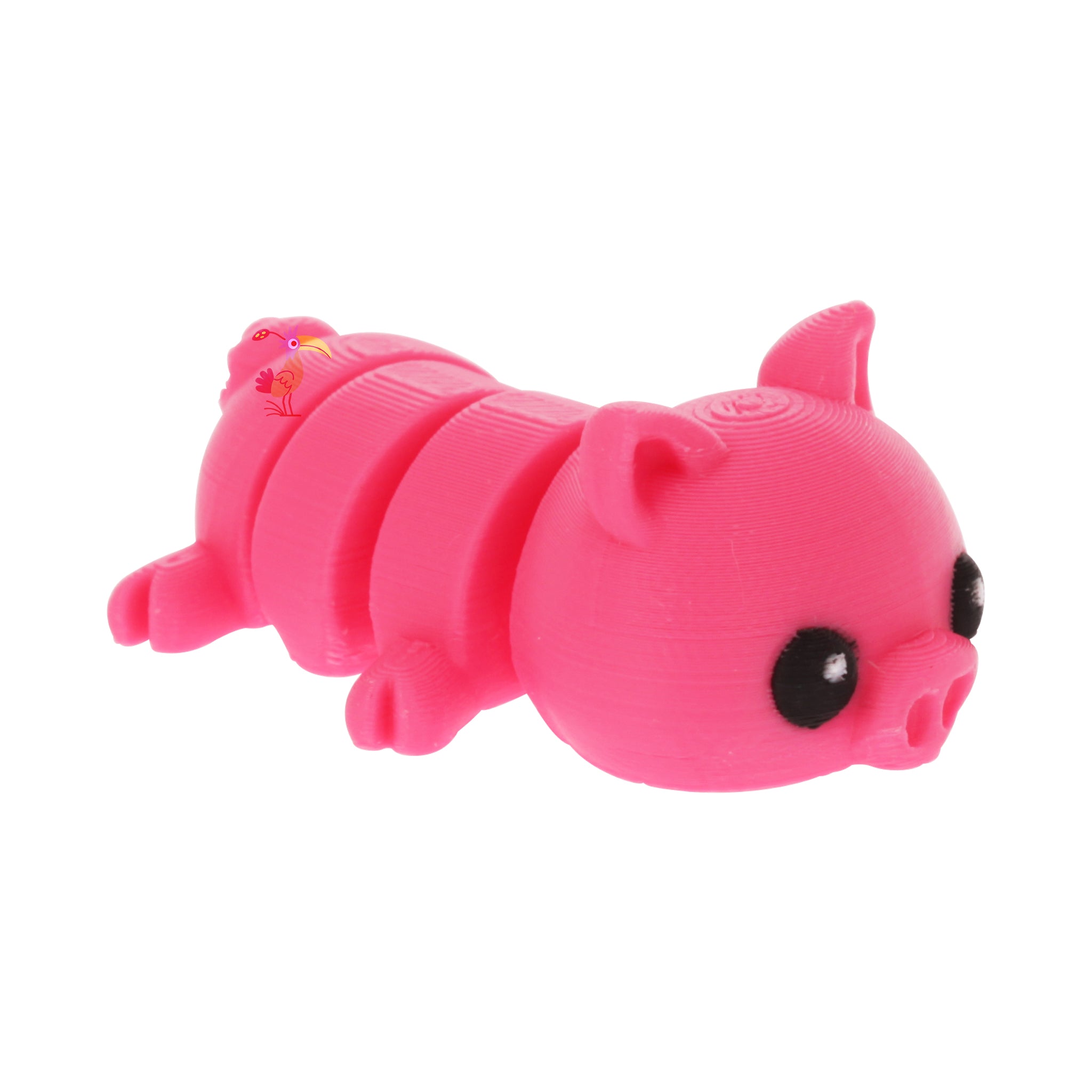 Flexible Pig Keychain