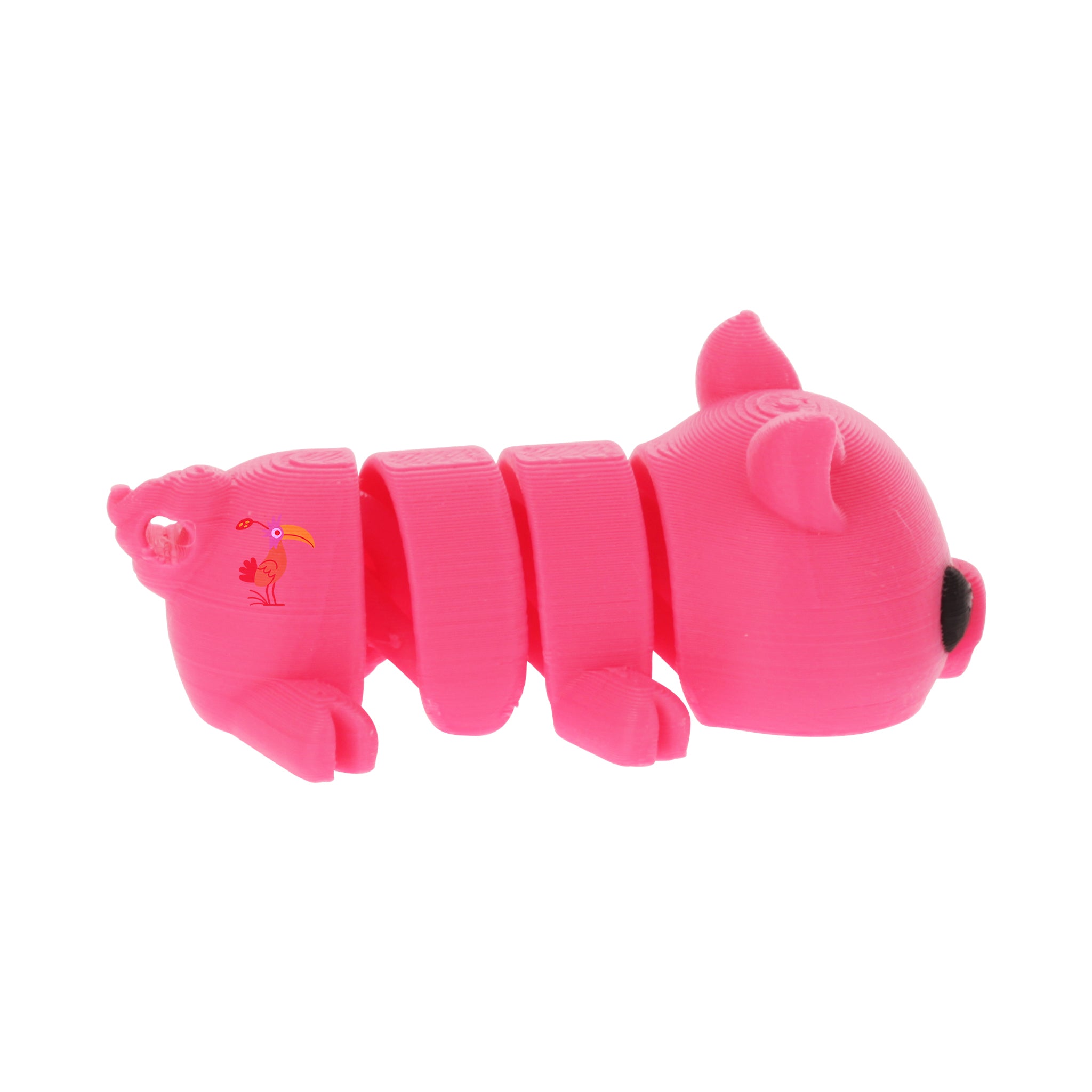 Flexible Pig Keychain